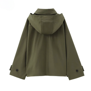 Chic Short Hooded Trench Jacket – Autumn 2025