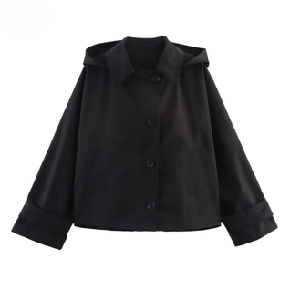 Chic Short Hooded Trench Jacket – Autumn 2025