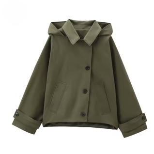 Chic Short Hooded Trench Jacket – Autumn 2025