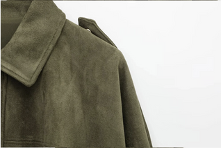 Stylish Women’s Suede-Textured Short Jacket – Chic Bomber Coat for Fall 2025