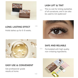 Lash Lift & Tint Kit for Lifted Curled and Defined Lashes