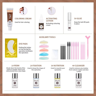 Lash Lift & Tint Kit for Lifted Curled and Defined Lashes